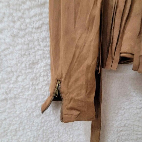 Rue21 Jacket Womens XL Brown Biker with Tassels Full‎ zipper Pockets New Tags - Picture 4 of 8